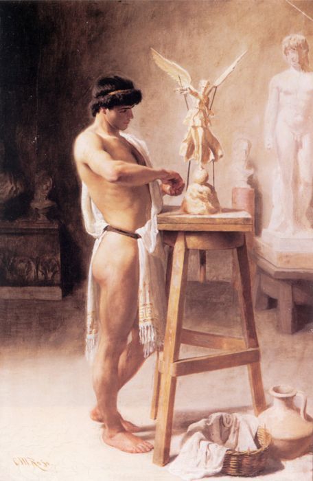 catonhottinroof:  Christian Meyer Ross   In the Sculptor’s Studio 