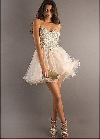 Short white prom dress