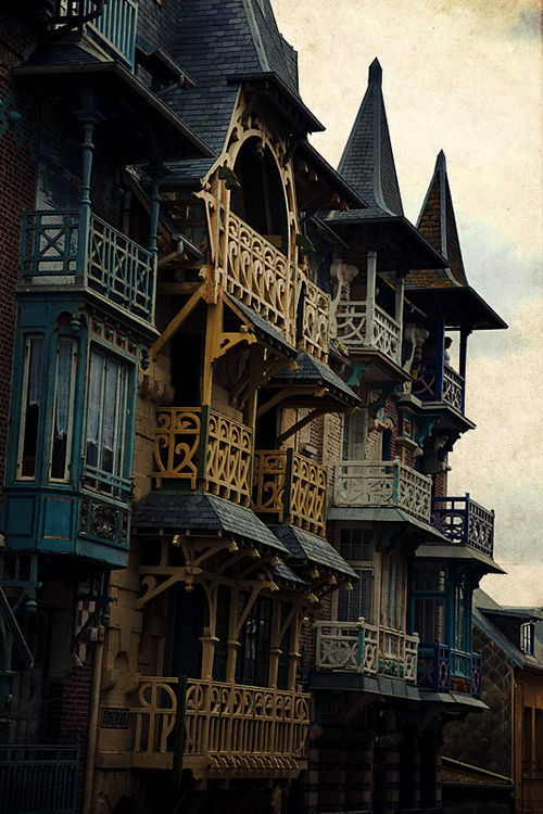 marthajefferson:  bluepueblo:  Balconies, Treport, Francephoto via mica