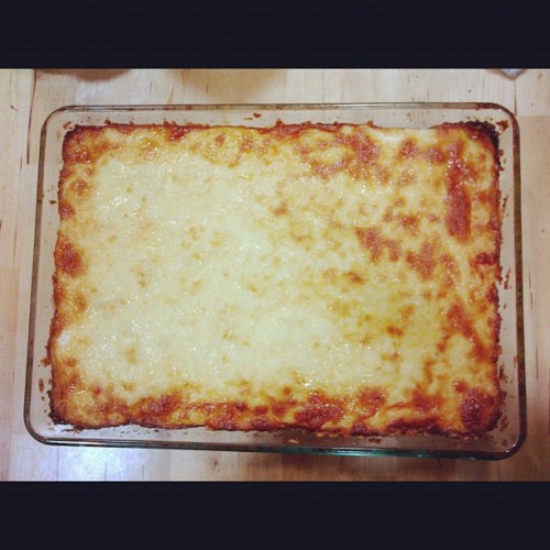 40 more mins till i get to gobble this down. #lasagna #cheese #tomato #macaroni #foodstagram #yum #o