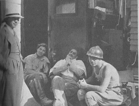 Harpo, Chico, Groucho and Zeppo in between takes of ‘Duck Soup’