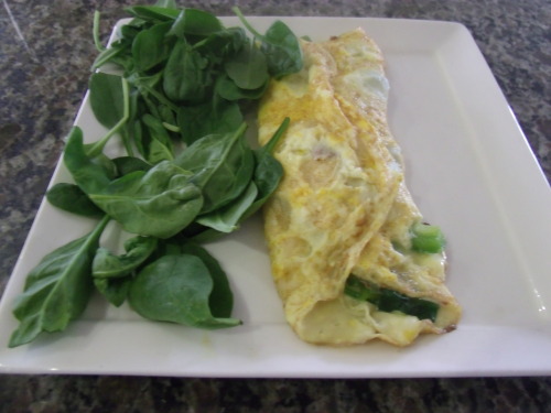 Spinach Omelette Eggs are a great breakfast option while dieting. They are high in protein, low in c