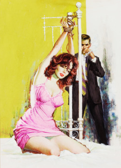 vintagegal:  Odds Against Linda, paperback cover by Barye Phillips,