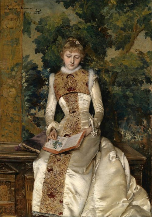 Das Vergissmeinnicht (1886). Gabriel Schachinger (German, 1850–1913). Oil on canvas. Schachinger pri