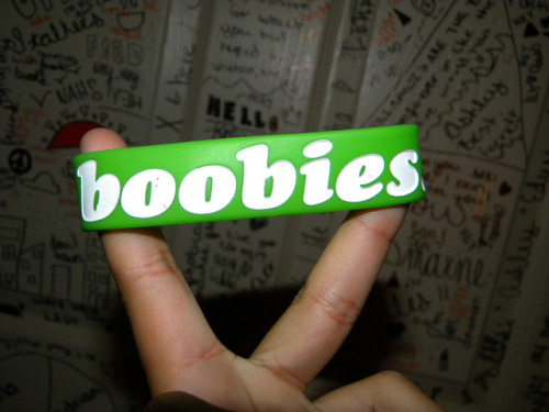 robertd0wney:  I <3 Boobies braclet by Brandi, on Flickr.