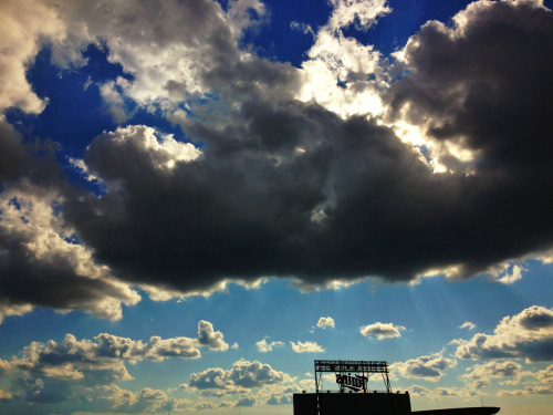 Big storm cloud over Target Field and the Twins. (Not a metaphor)