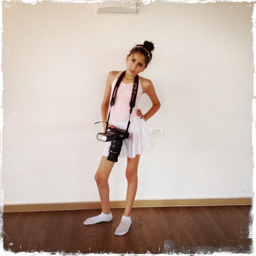 habjouqa:  A sassy 13-year- old ballerina commandeers my camera in Ramallah. She is one of the budding ballerinas of Shyrine Ziadeh’s first ballet studio in Palestine.