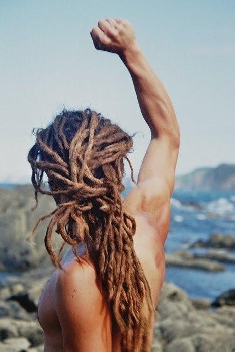 peaceful-moon:my-wanton-self:My dad, in his 50s, is a lifelong hippie and has dreads to his waist. P