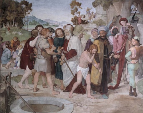 Friedrich Overbeck, Joseph Sold by His Brothers, 1816–17. Fresco and tempera, 243 × 304 cm (8 × 10 f