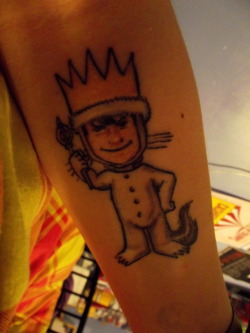 fuckyeahtattoos:  This is my Max. Where The Wild Things are was my favorite book when I was younger, I used to read it every single night and Max was not only my favorite character but also my Imaginary friend. Now I’ve brought him to life and he’s