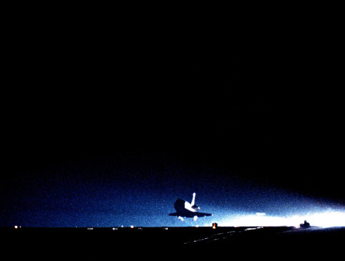 todaysdocument:
“ Touch Down!
“ The space shuttle orbiter Challenger (STS-8) makes the first nighttime landing of the Space Transportation System as it touches down on Runway 22 at 12:40 am PDT at the end of a six-day mission. Aboard the shuttle are:...