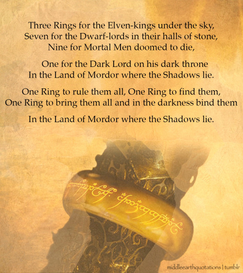  - Epigraph to The Lord of the Rings 