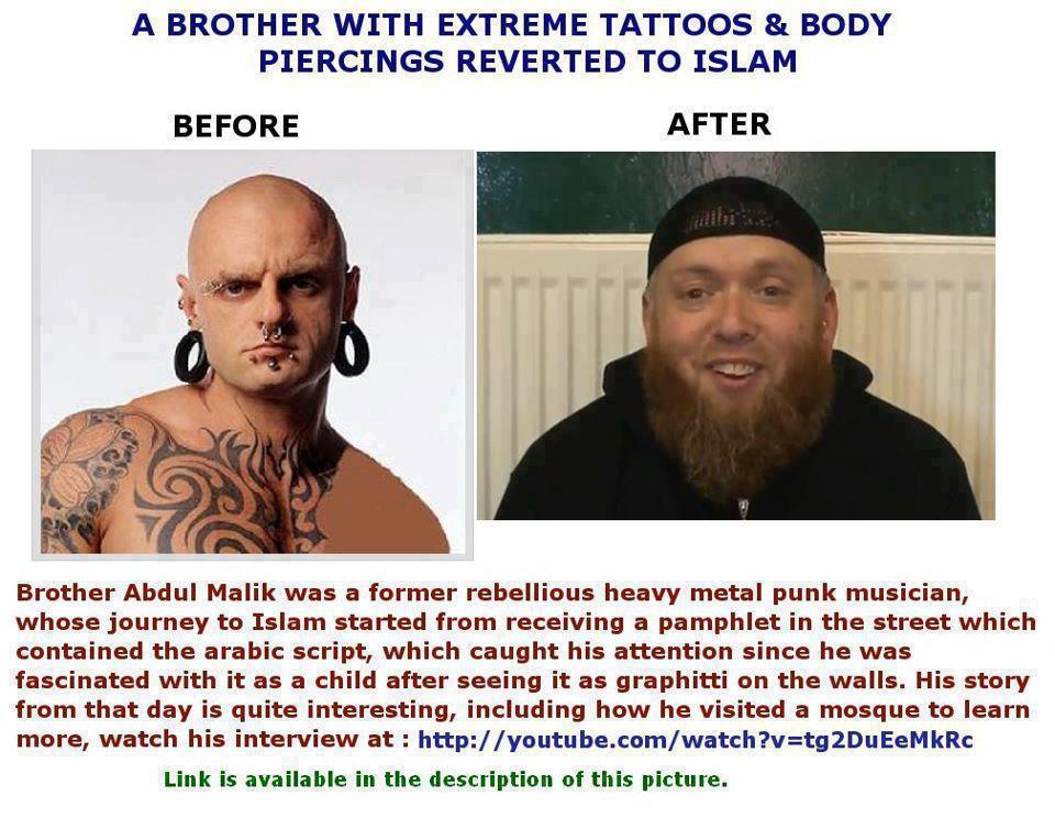 Forbidden in Islam, first tattoo means freedom