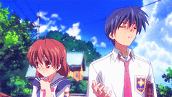furuba-fangirl:  that first awkward moment before you hold hands xD  One of the saddest anime omg.