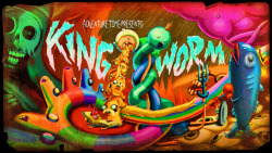 adventuretime:  “If you grunk up the dreamscape with your fears, the whole thing will blow apart!!” Andy, Martin, and Nick combined forces to make up this title card for “King Worm.” The episode, written and boarded by Somvilay Xayaphone &amp;