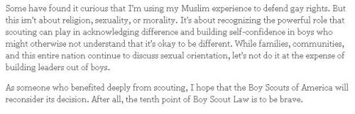 iamnotharaam:  A Muslim Eagle Scout speaks on his disappointment on the exclusion of gays  