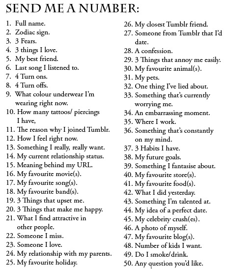 Ask me any number