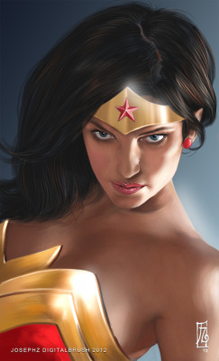 unknownskywalker:  Wonder Woman Headshot by earache-J 