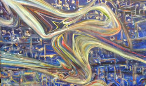 the stars cry for you but kiss each other oil on canvas 36 x 60where is the focus for those who chas