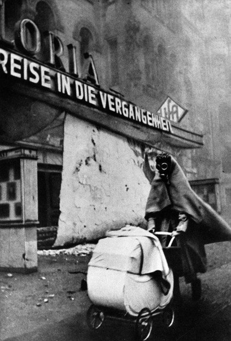 sinuses:  Woman With Gaskmask, 1943. Photographed by Wolf Strache. 