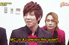 hoontokki:  So when does AJ talk? 