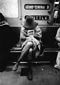 A woman on the subway, New York City, 1970s. 