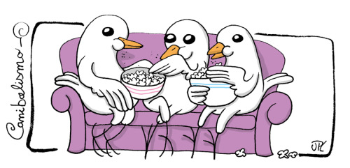 allevoy:  Palomitas comiendo palomitas. La imagen hardcore de la semana. 