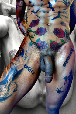 myxxxtremeside:  pullback718:  Angyl!   ANGYL FUCKING VALENTINO… need I say more?? ugh! those tats, body, his ass, and dat dick is just 
