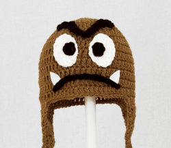 thenintendard:  Goomba Earflap Hat from Super Mario Bros From GeekinOut  