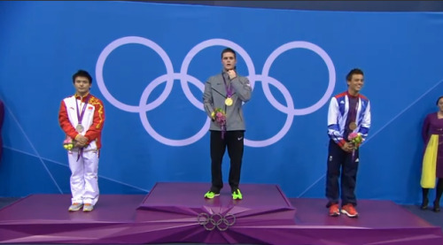 Today in the 10m Diving finals David Boudia of USA takes Gold. Qiu Bo of China takes Silver and Tom 