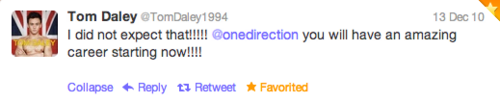 oizaynmalik:  I love it how Tom was a fan of One Direction at the peak of their x