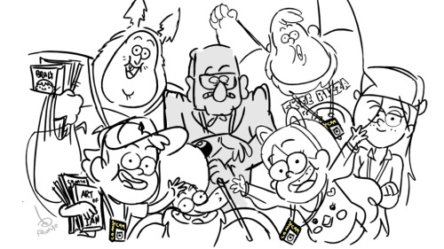 Drawing by Alex Hirsch Alonso Ramos for last San Diego Comic Con.*Edit! Pardon that. Drawing by Alon