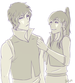 daughter-of-water:  yuki119:  “These clothes are atrocious, Uhvatar” “If you want to come to morning meditation, you’re going to have to wear them”  It’s ok Tahno. I don’t think Korra likes those clothes much either.  THEN OFF THEY MUST