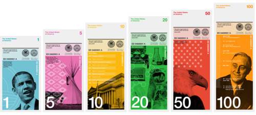 mattpanico:panasonicyouth:dnlfn:Dowling Duncan and redesigning the American Dollar:Why the size?We h