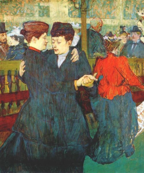 At the Moulin Rouge: Two Women Waltzing (1892) Henri de Toulouse-Lautrec 