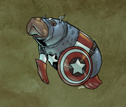 queen-cobra:  Earth’s Mightiest Manatees! by Joel Micah Harris Merch available here!