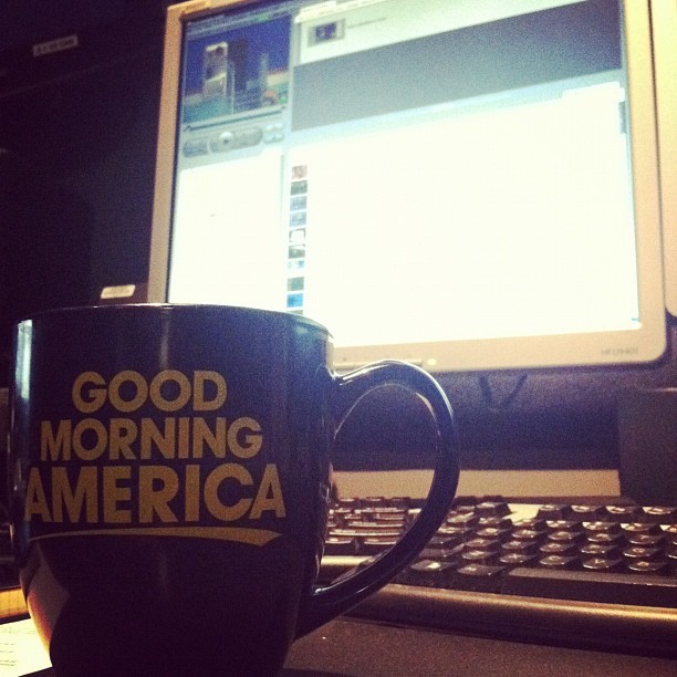 Late night cutting (Taken with Instagram at ABC News Headquarters)