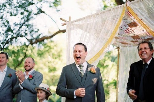 Grooms first time they see their brides on their wedding day.