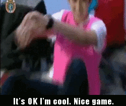mandersyoo:   Kris enjoyed the game.   Omg, his face. He is such a brat. But at