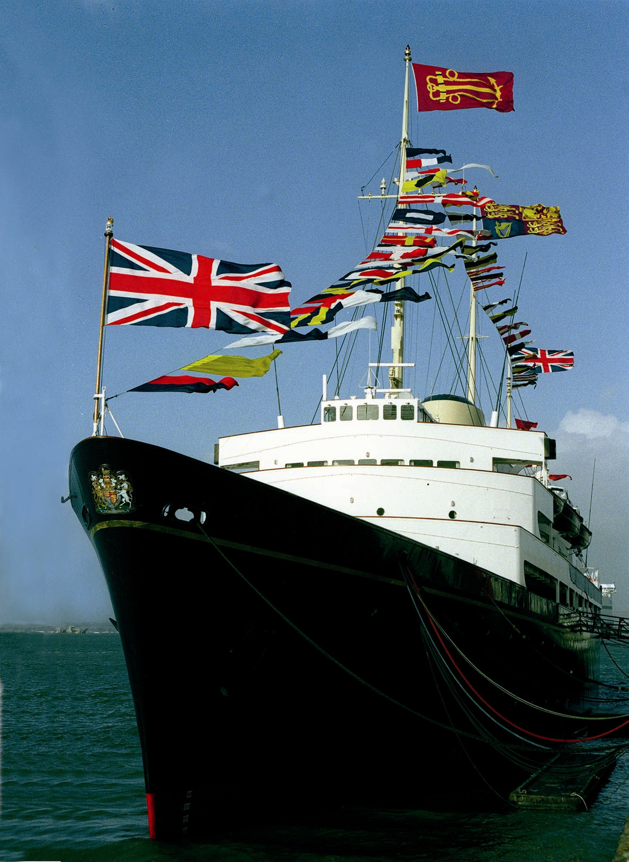 flags on royal yacht britannia