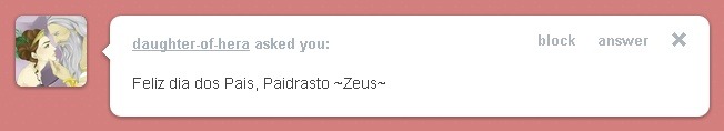 we-love-richard-riordan:  Zeus: Obrigada filha!  E obrigada aos meus filhos que se