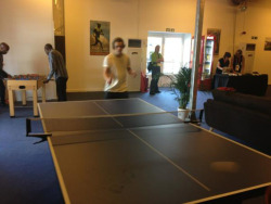deathtrooper:   nhorans-deactivated20120816: Harry playing table tennis backstage at the Olympics  he was playing with ed omfg   liam took that pillow home omg 
