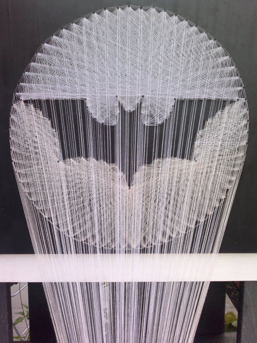 DIY Batman String Art from perspicere2012:Experimenting with the batman skylight logo and it came ou