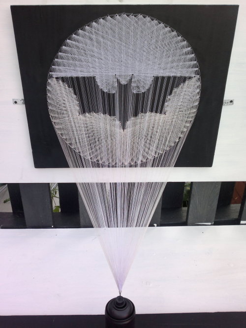 DIY Batman String Art from perspicere2012:Experimenting with the batman skylight logo and it came ou