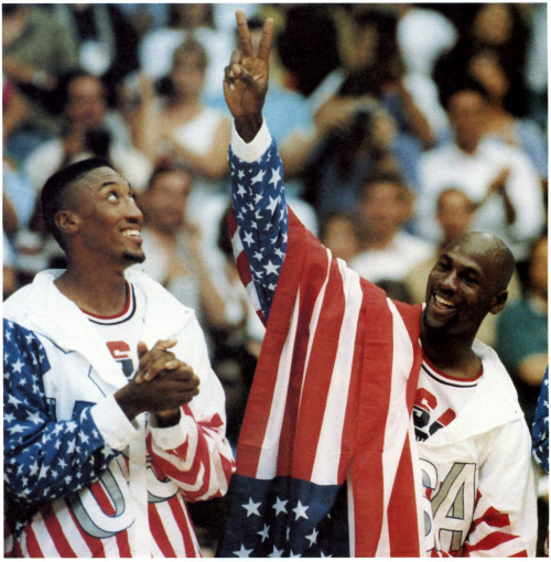 fatshawnkemp:Jordan and Pippen, Dream Team 1992