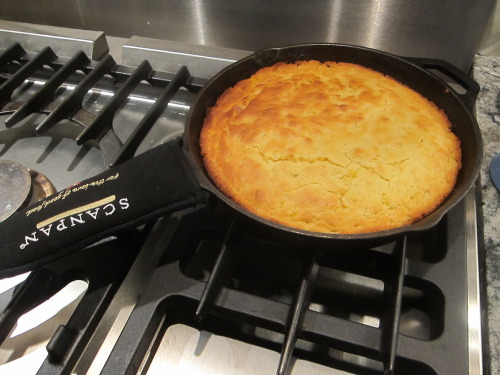 XXX Classic skillet cornbread with pan fried photo