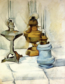 cavetocanvas:  Juan Gris, Three Lamps, 1910-11