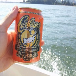 Drinking a refreshing boo out on the waters (Taken with Instagram)