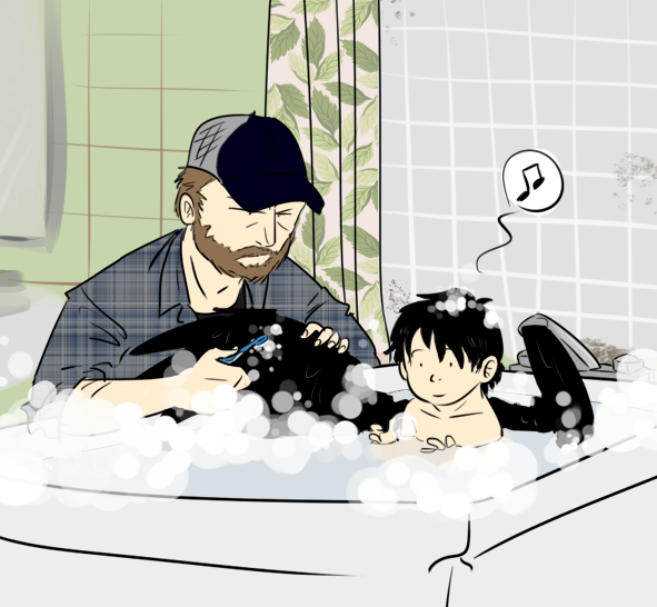 bumbledean:  kikibelge:  buenos-tardis-mishamigos:   Bath time.  I just squeed! 