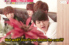 hoontokki:  When talking about Soo’s English skills 